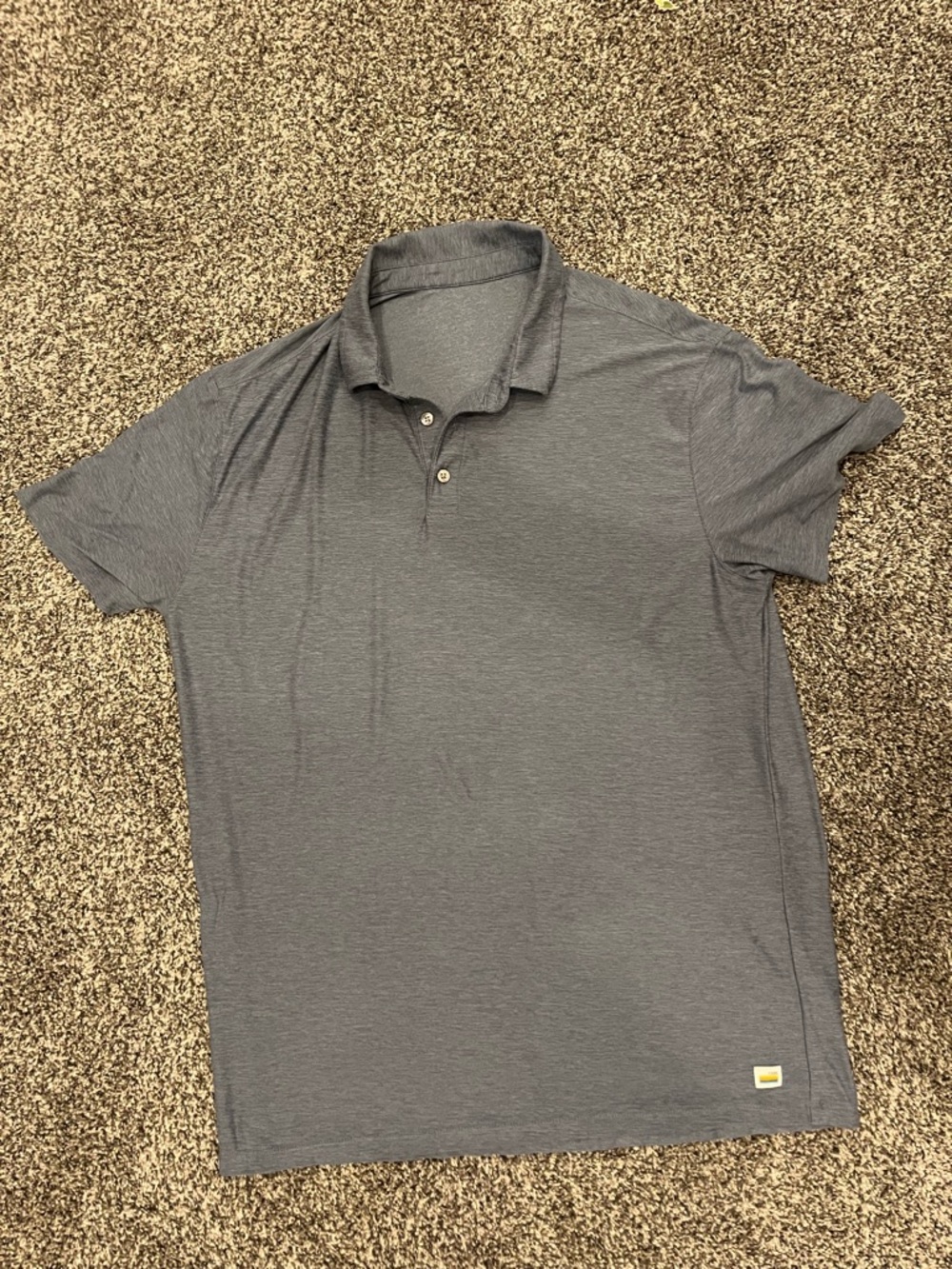 Vuori Men's Heather Blue Polo 👕